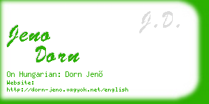 jeno dorn business card